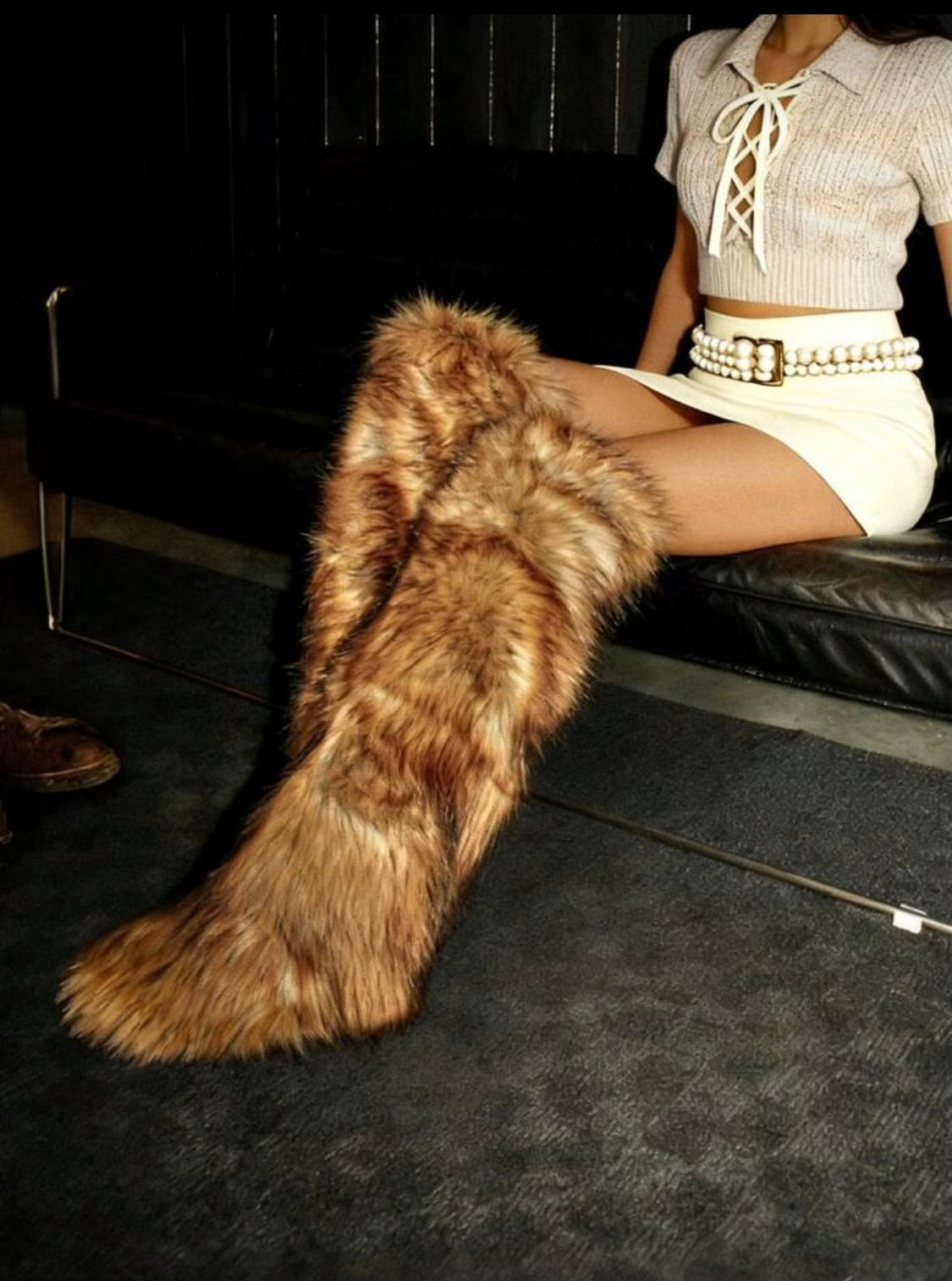 Knee high fur